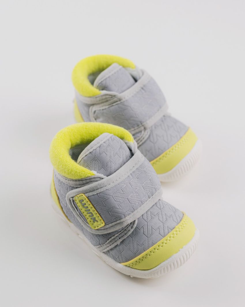 Wink - Asill grey-lime baby shoes