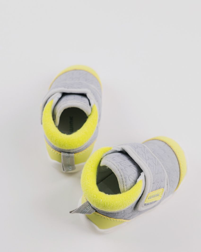 Wink - Asill grey-lime baby shoes
