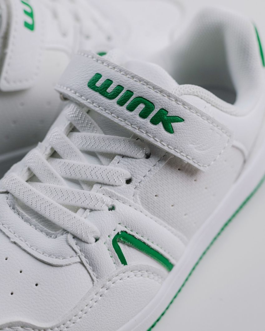 Wink - Niock fehér-zöld gyerek cipő