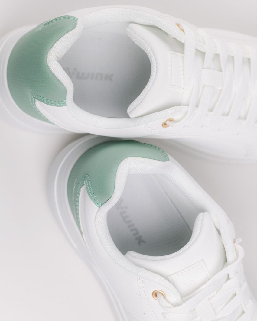 Wink - Reru fehér-zöld női sneaker