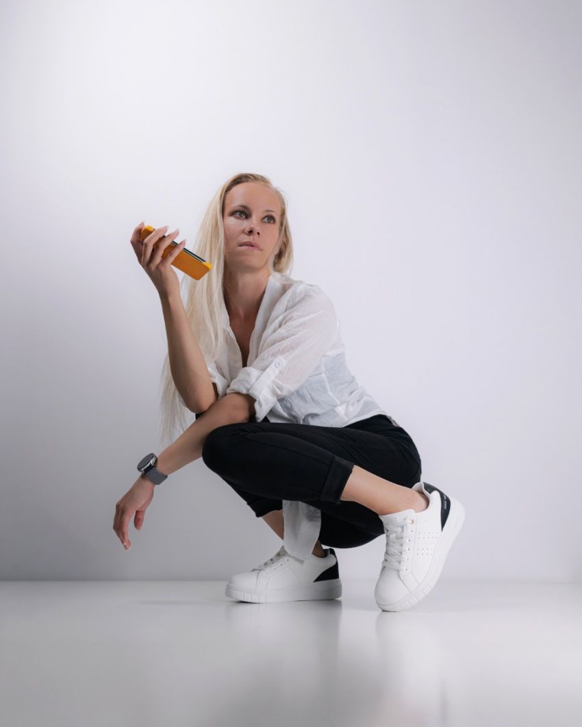 Wink - Reru fehér-fekete női sneaker