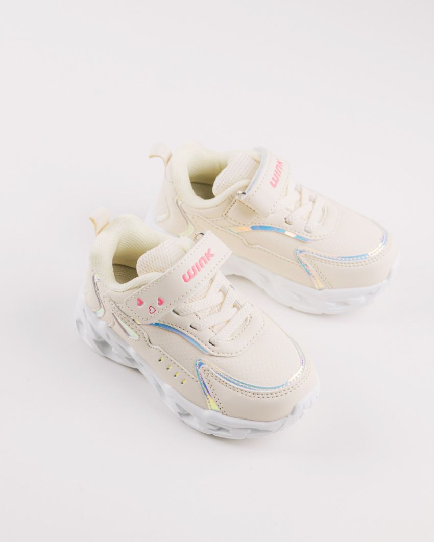 Wink - Biest beige LED lights baby shoes