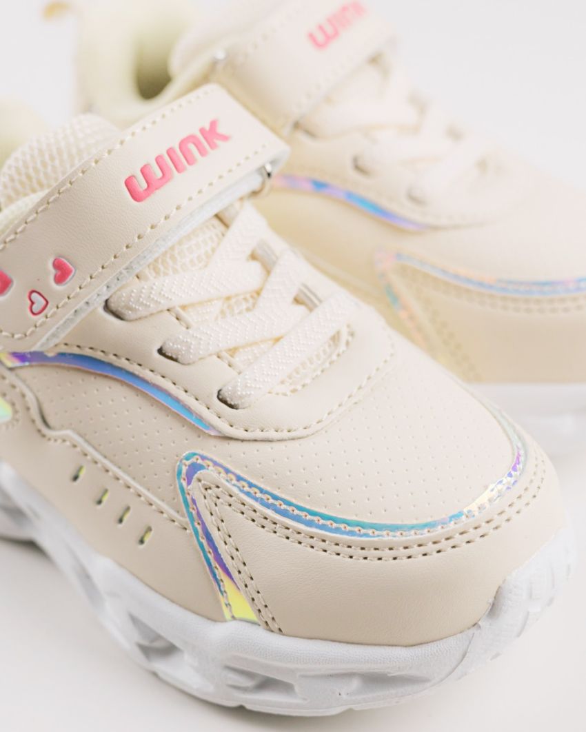 Wink - Biest beige LED lights baby shoes