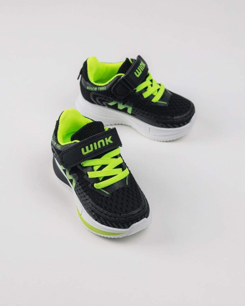 Wink - Ilaer fekete fiú baba sneaker