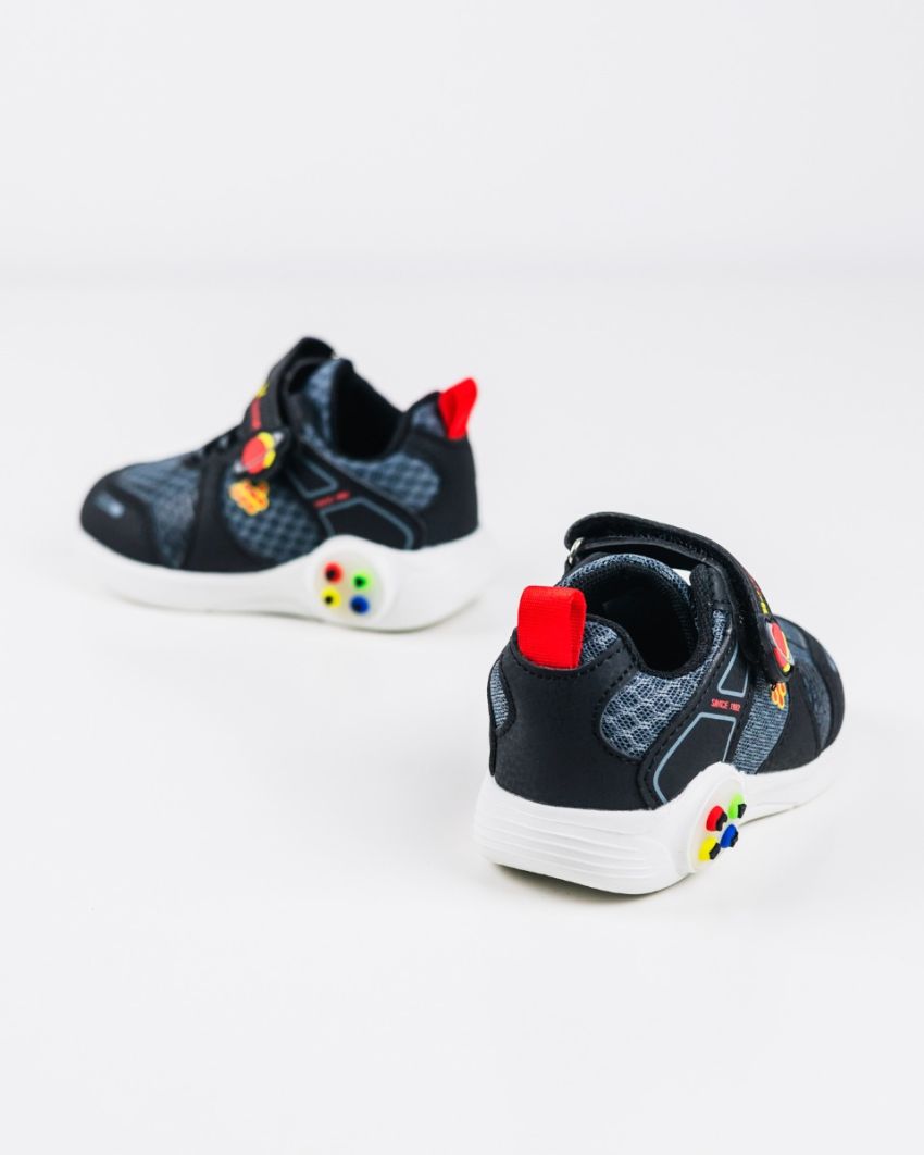 Wink - Nalan black baby boy sneakers lights