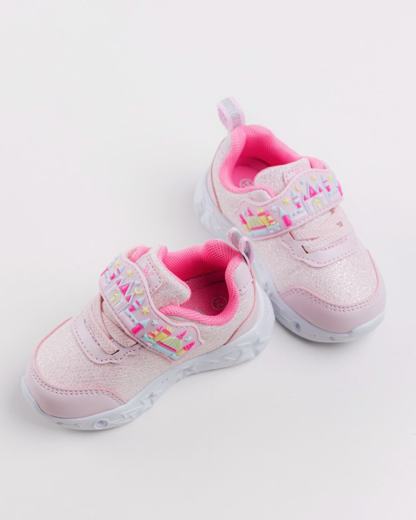 Wink - Brya pink LED lights baby shoes