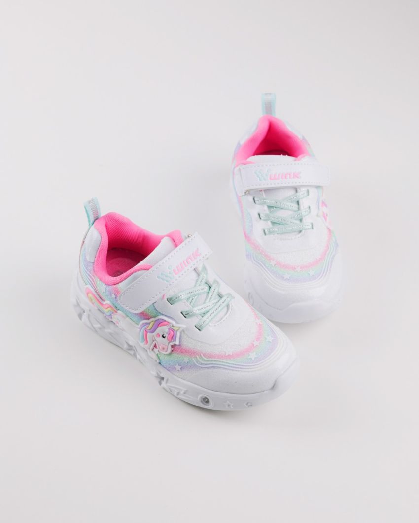 Wink - Alastar white LED lights kids sneakers