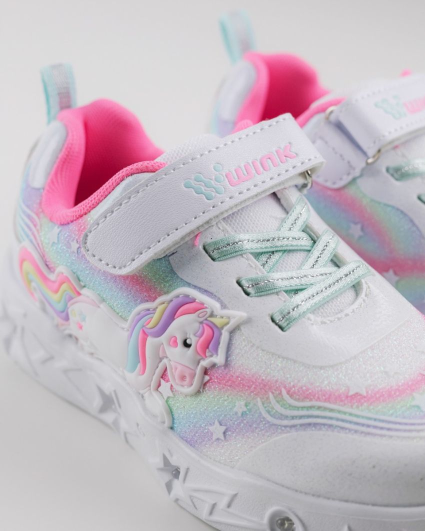 Wink - Alastar white LED lights kids sneakers