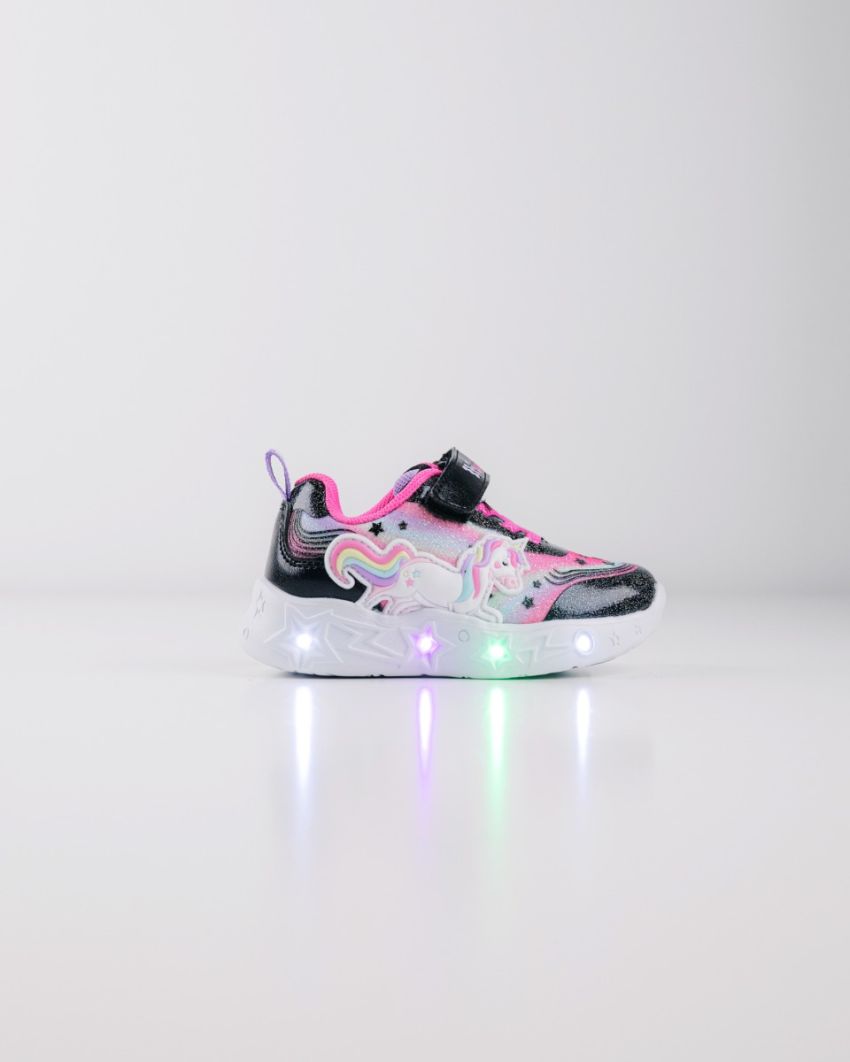 Wink - Alastar black-magenta LED lights baby sneakers