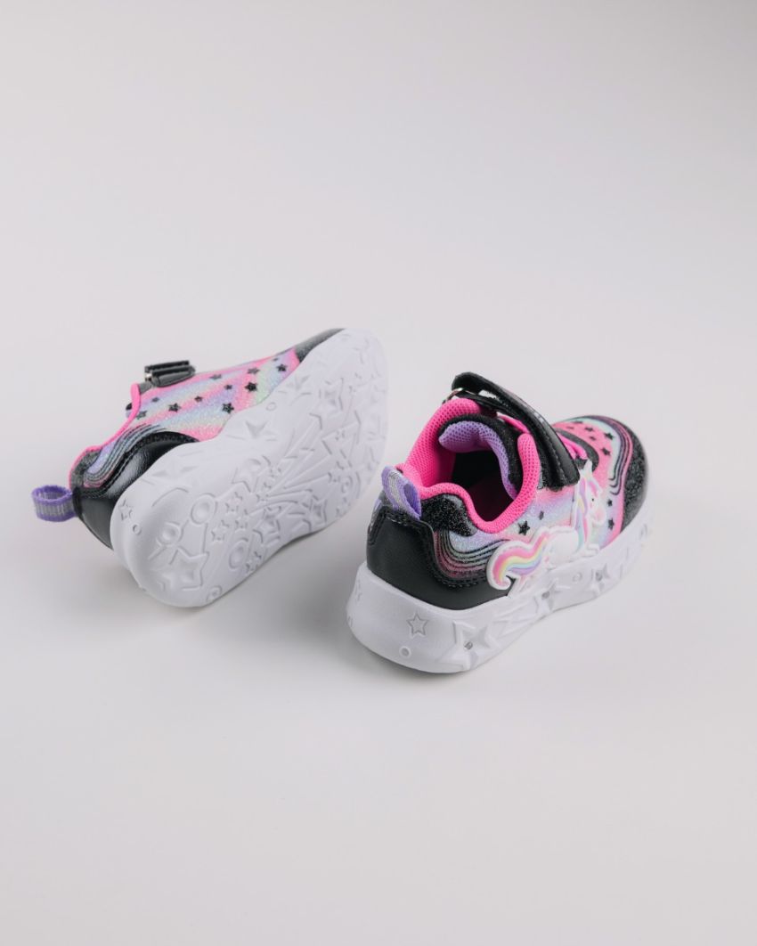 Wink - Alastar black-magenta LED lights baby sneakers