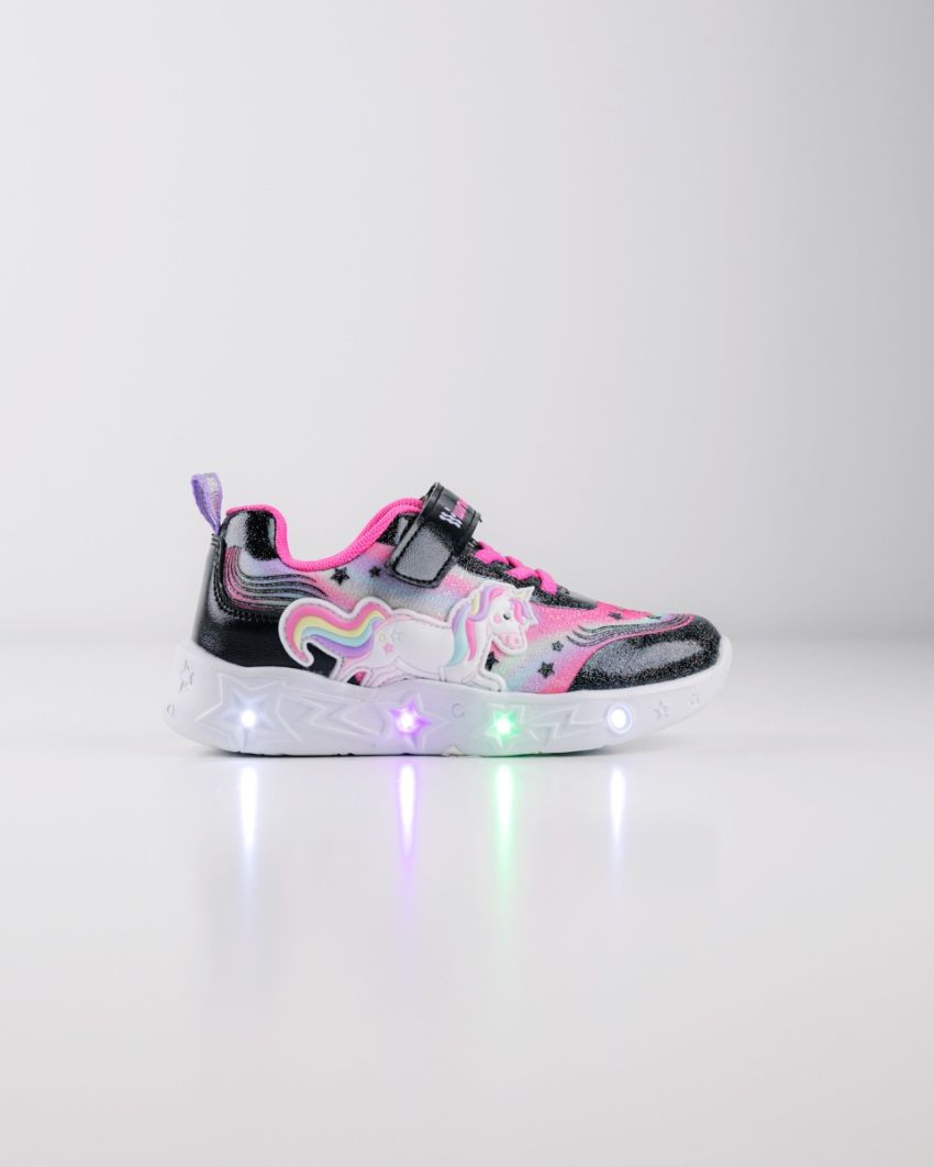 Wink - Alastar black-magenta LED lights kids sneakers