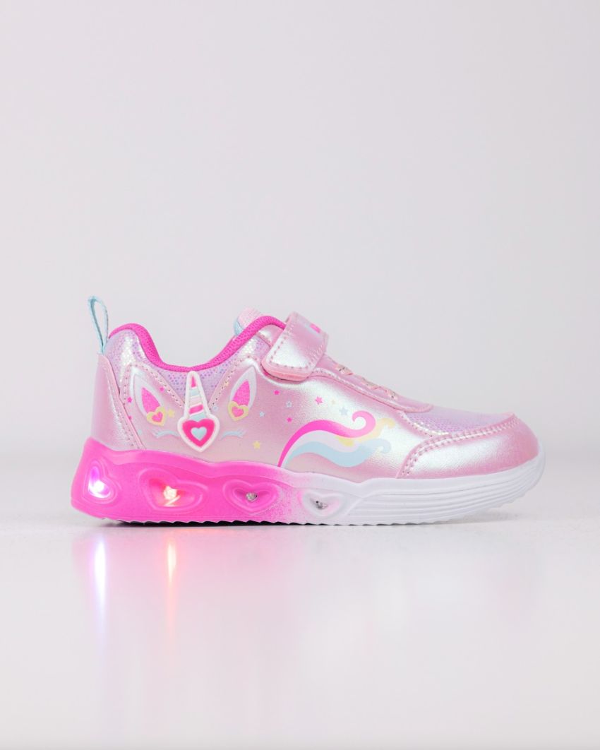 Wink - Strigill rózsaszín-magenta villogó gyerek cipő
