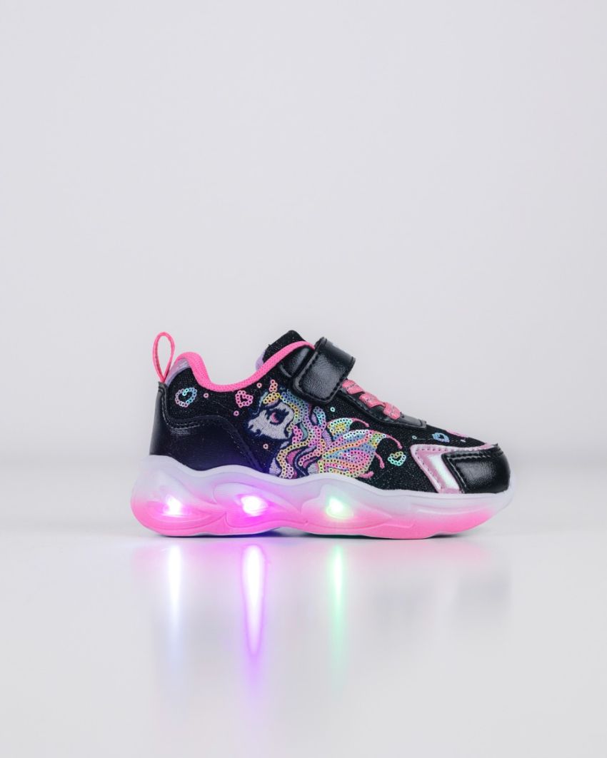 Wink - Ylla black baby girl sneakers lights