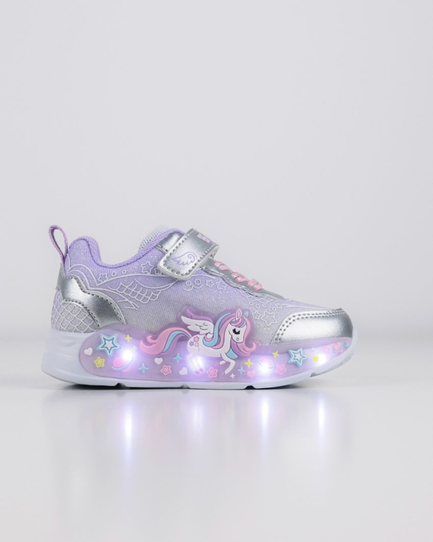 Wink - Cyran ezüst lány baba sneaker világítós
