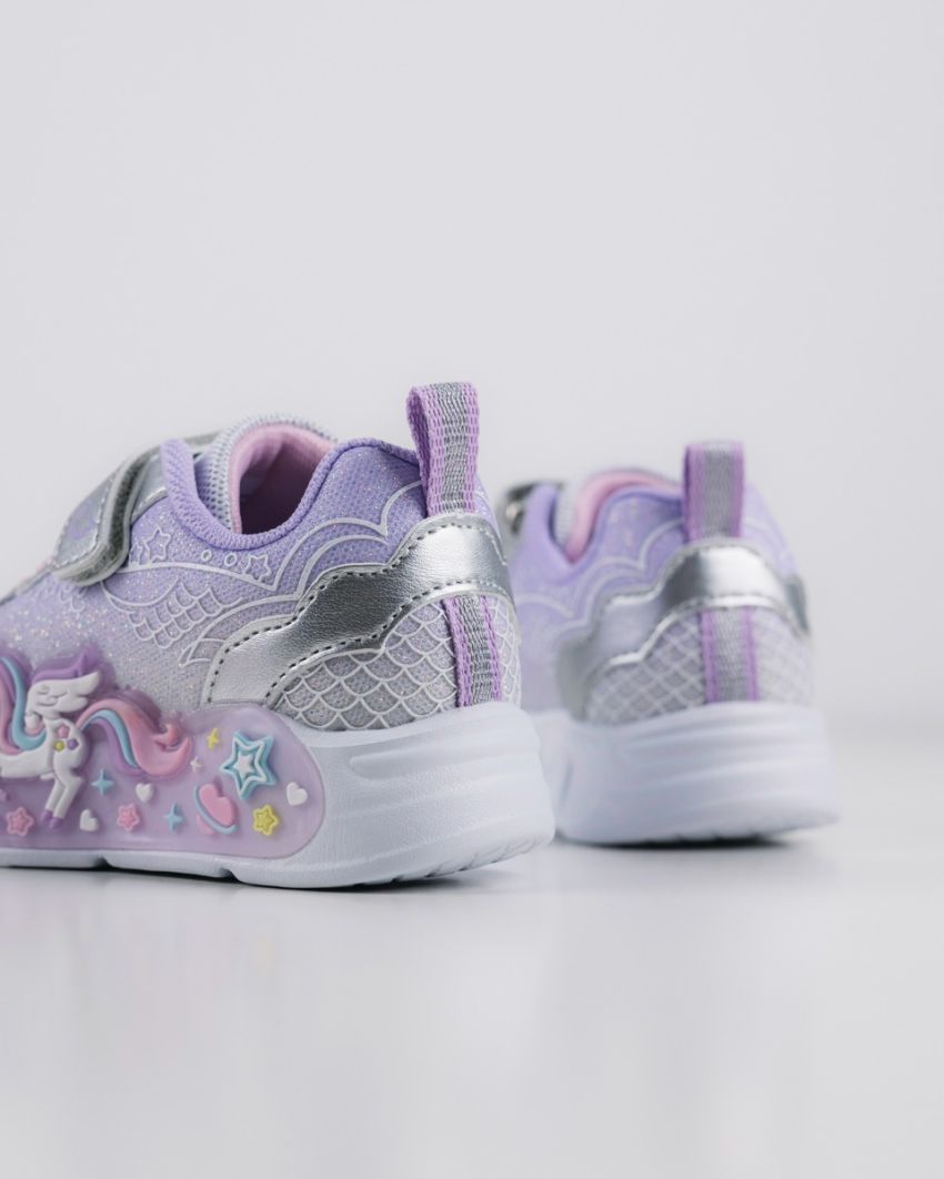 Wink - Cyran ezüst lány baba sneaker világítós