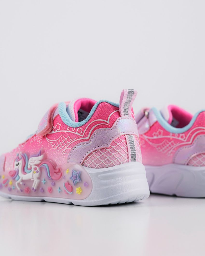 Wink - Cyran rózsaszín lány baba sneaker világítós