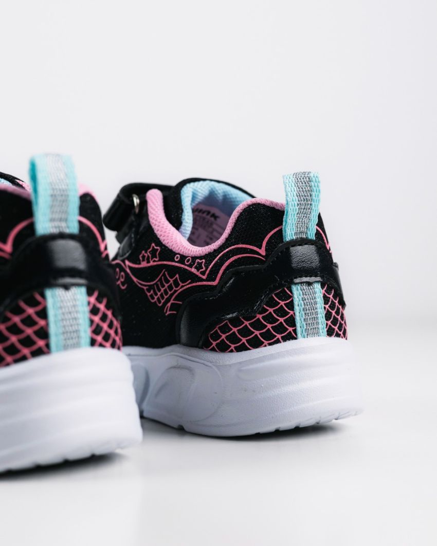 Wink - Cyran black baby girl sneakers lights