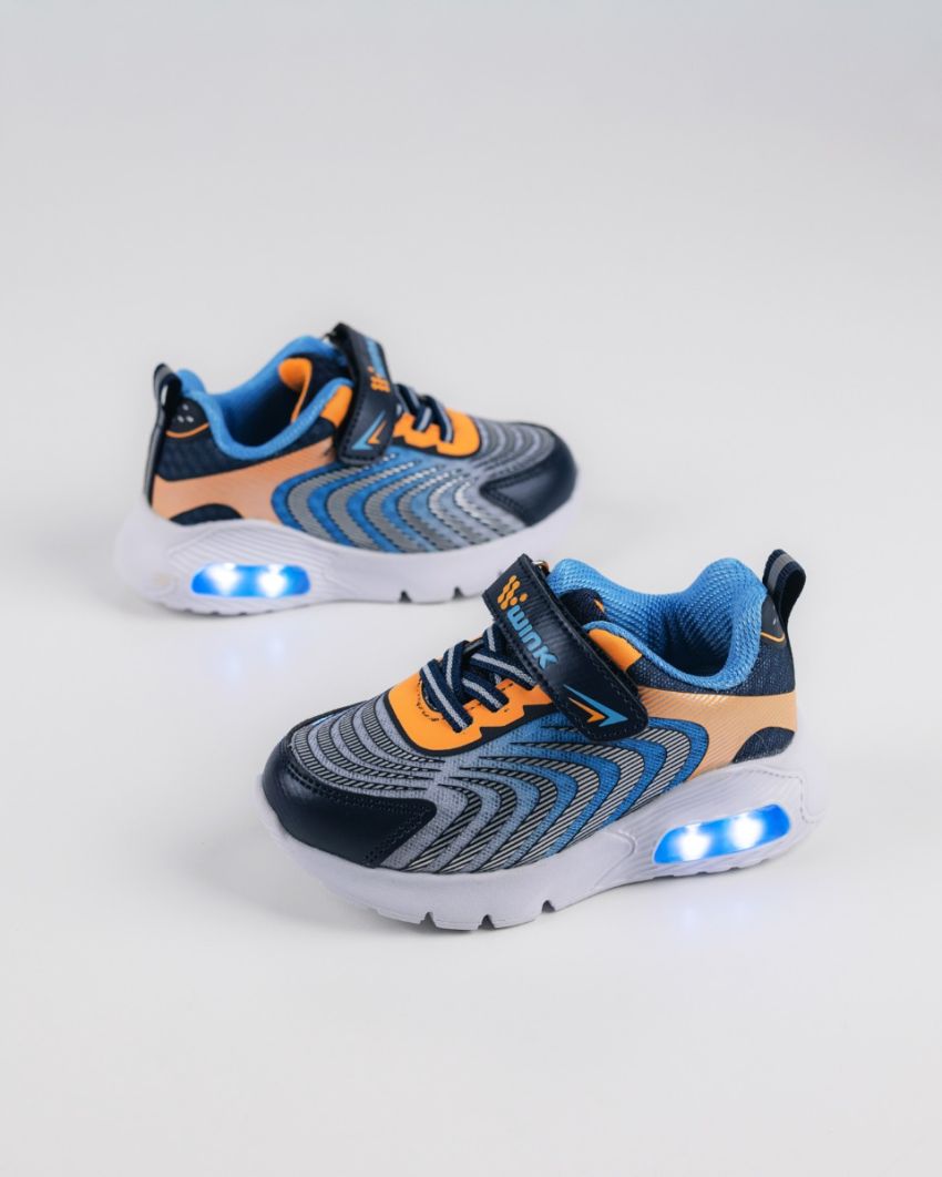 Wink - Zonux navy baby boy sneakers lights