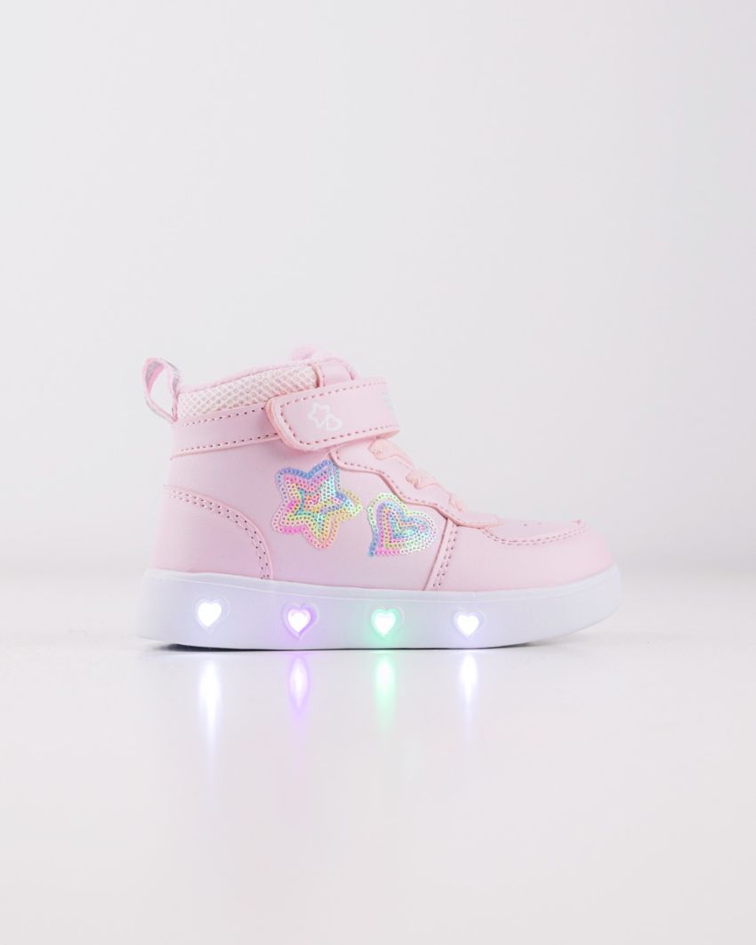 Wink - Rhea Star pink LED lights baby sneakers