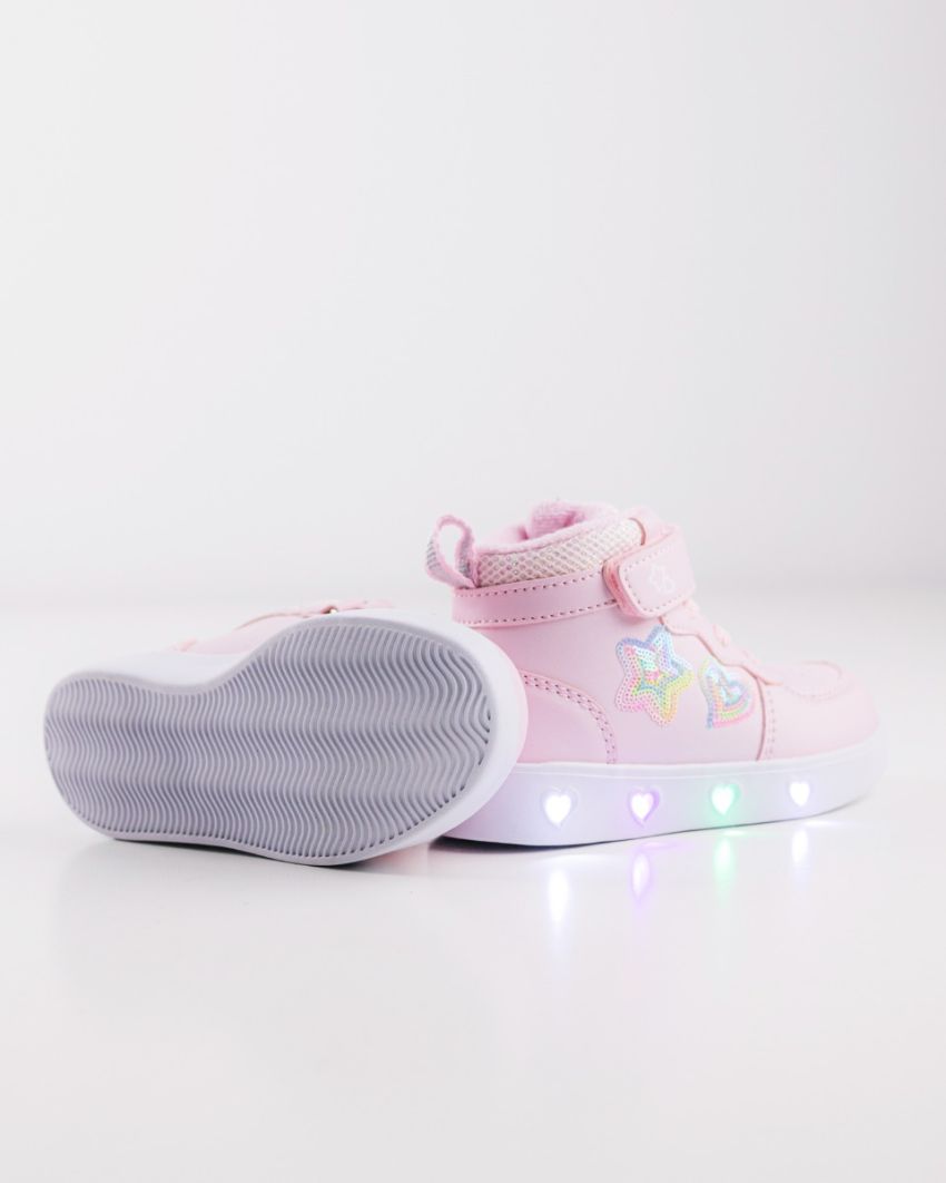 Wink - Rhea Star pink LED lights baby sneakers