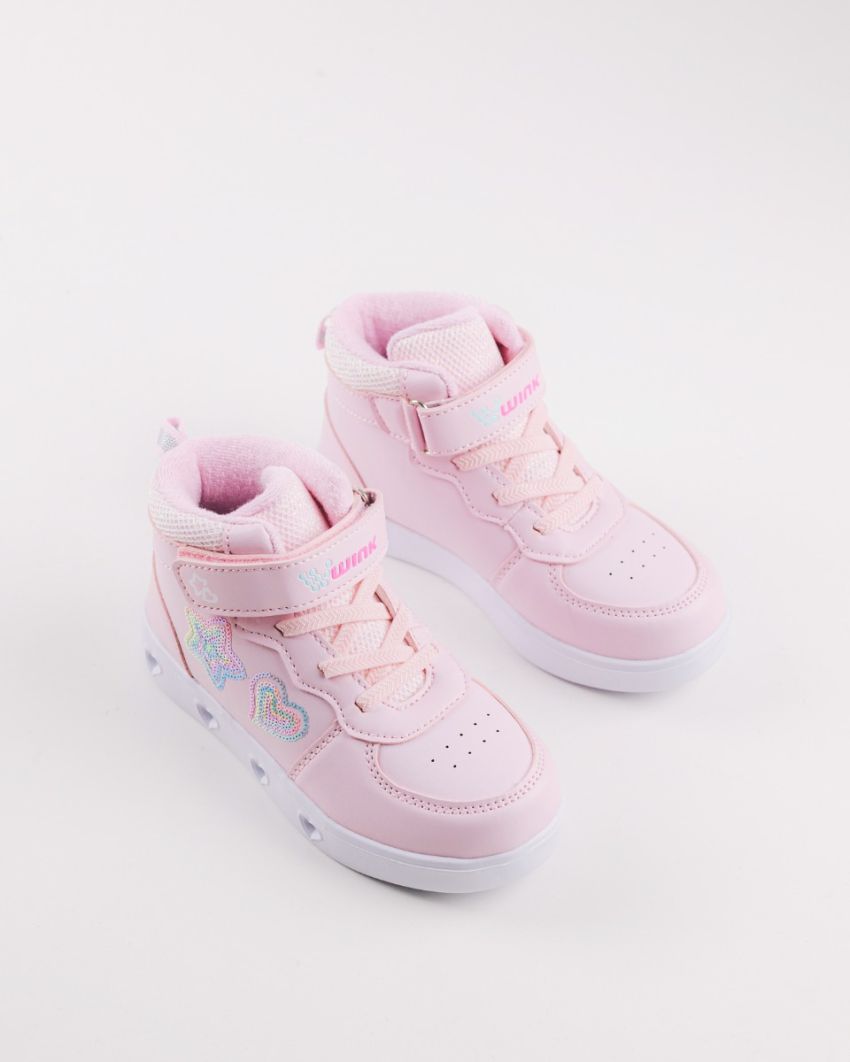 Wink - Rhea Star pink LED lights kids sneakers