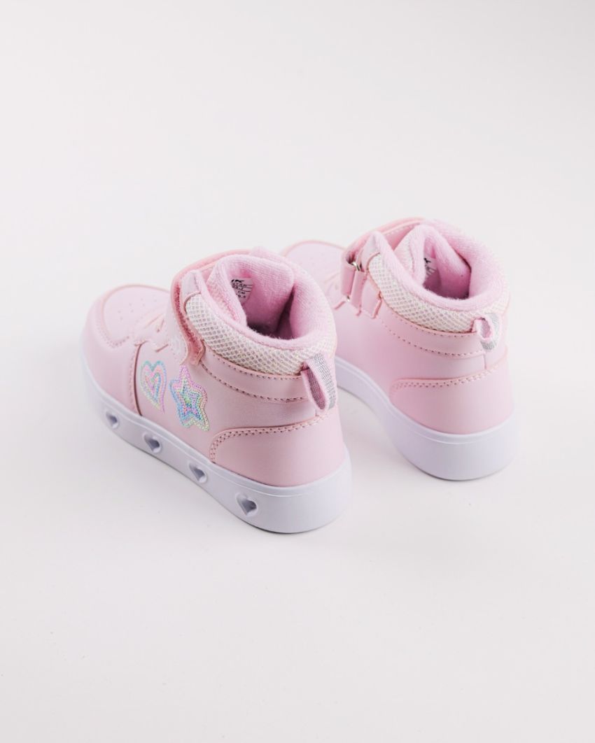 Wink - Rhea Star pink LED lights kids sneakers