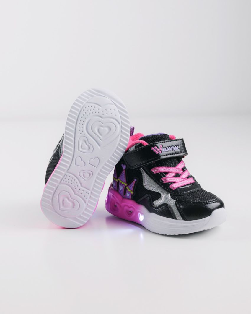 Wink - Rhea Bry black LED lights baby shoes