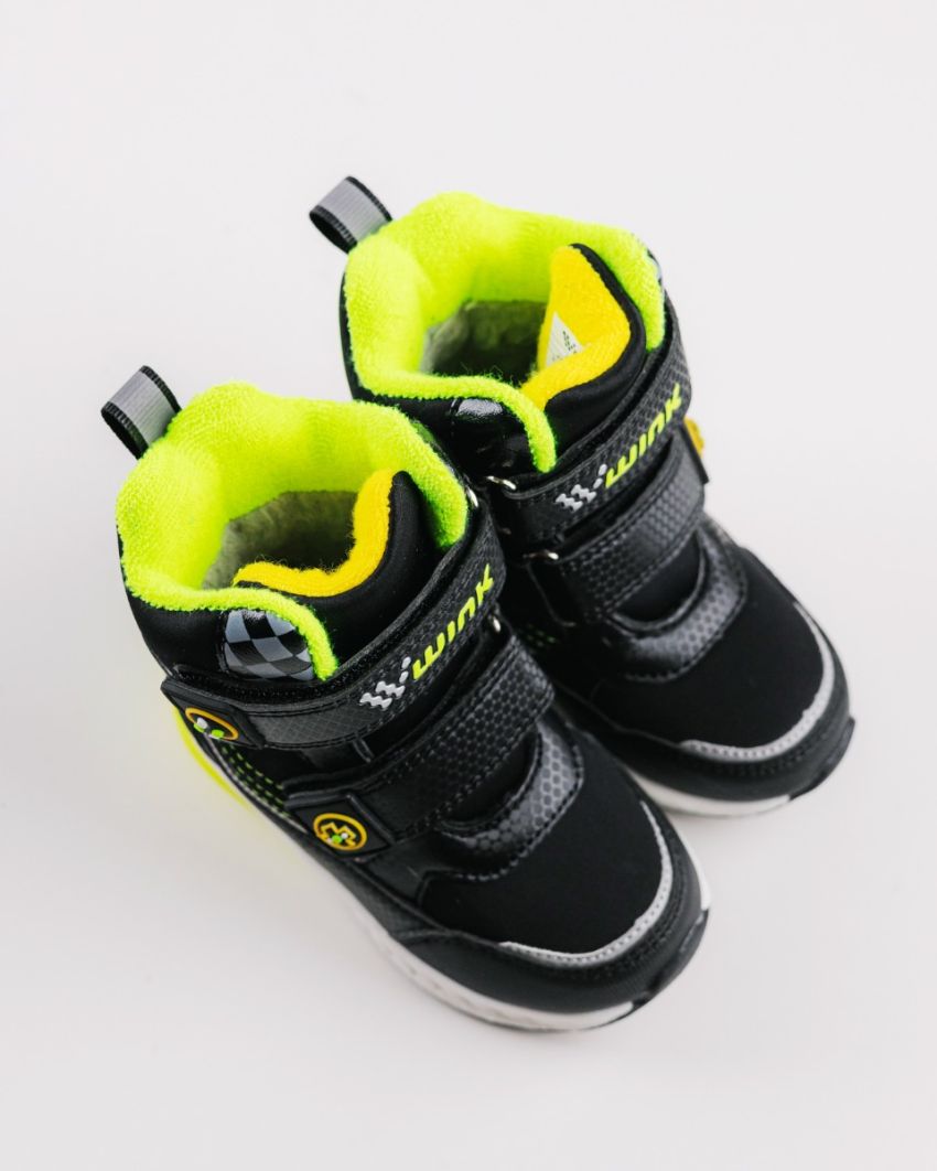 Wink - Alea black LED lights baby boots