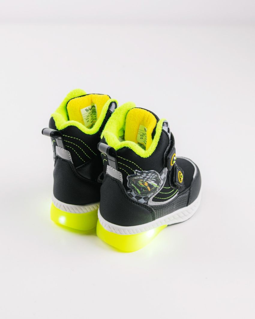 Wink - Alea black LED lights baby boots
