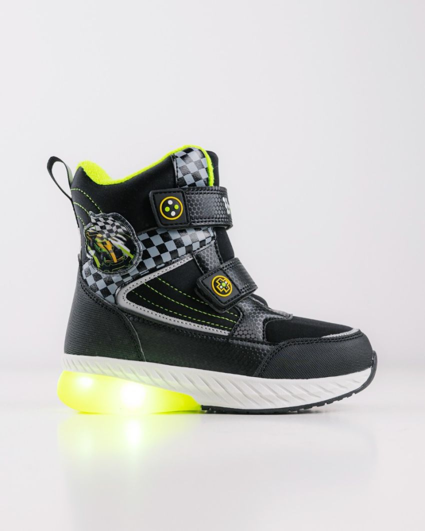 Wink - Alea black LED lights baby boots