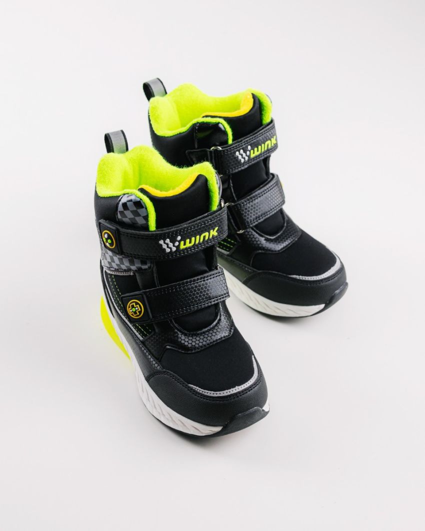 Wink - Alea black LED lights baby boots
