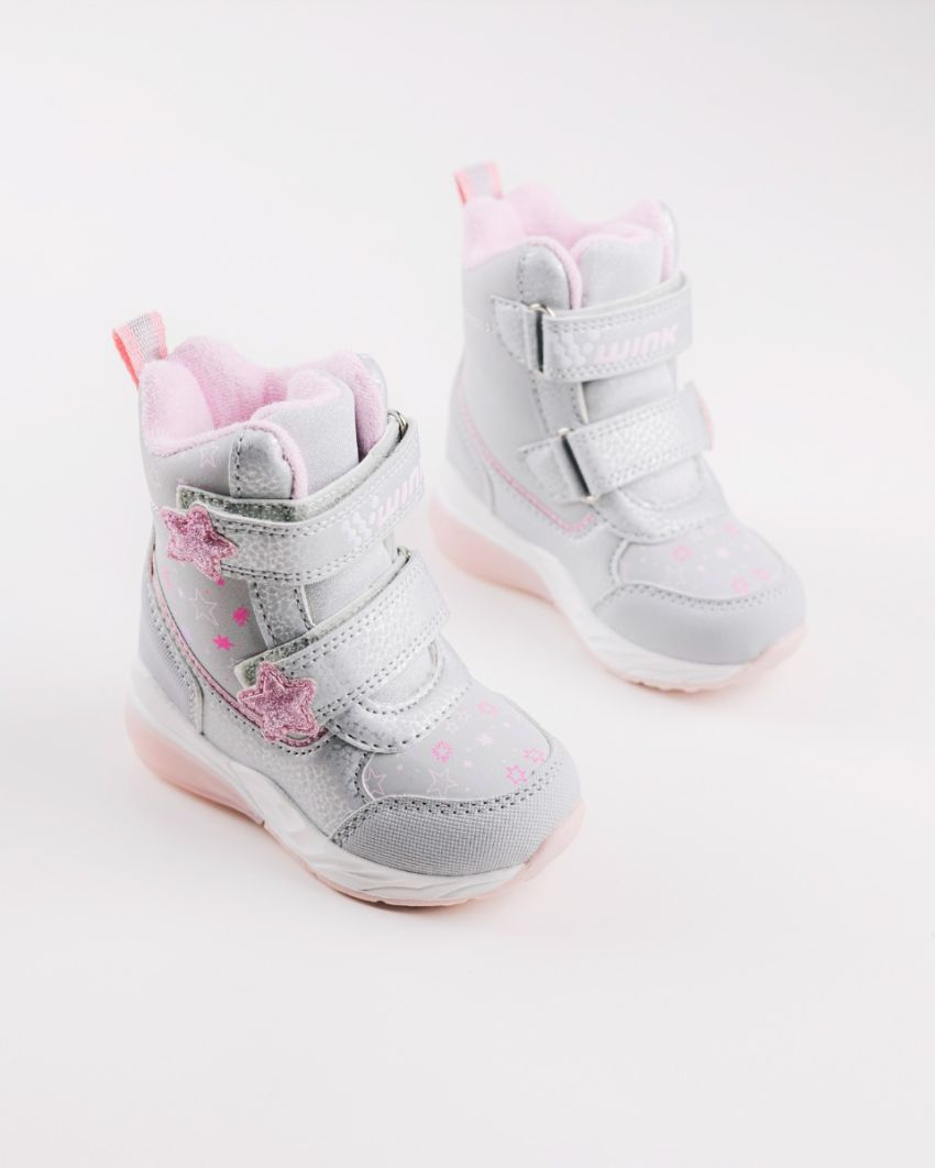 Wink - Mimas grey LED lights baby boots