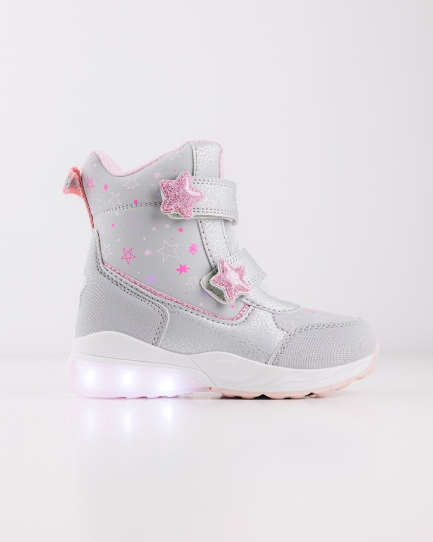 Wink - Mimas grey LED lights kids boots