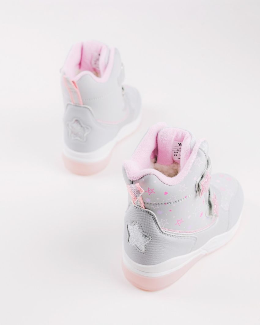 Wink - Mimas grey LED lights kids boots