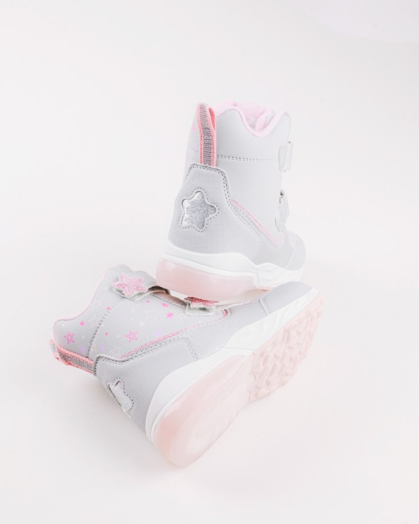 Wink - Mimas grey LED lights kids boots