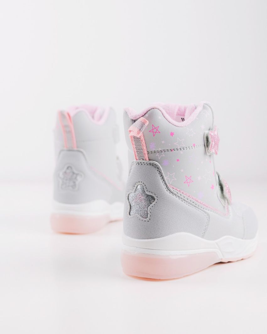 Wink - Mimas grey LED lights kids boots