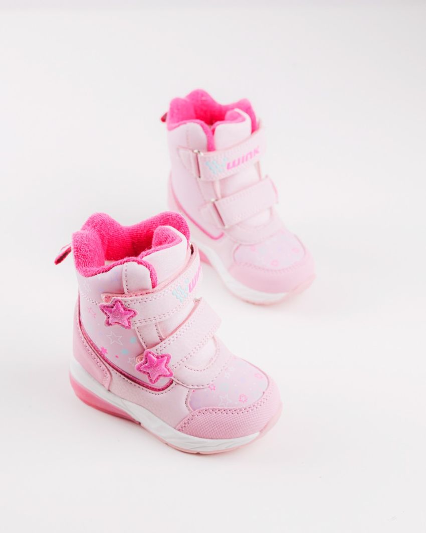 Wink - Mimas pink LED lights baby boots