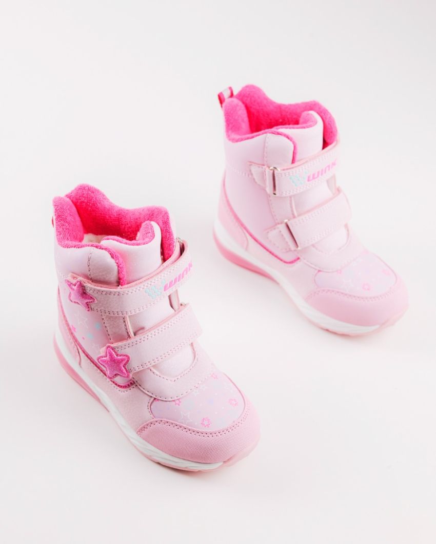 Wink - Mimas pink LED lights kids boots