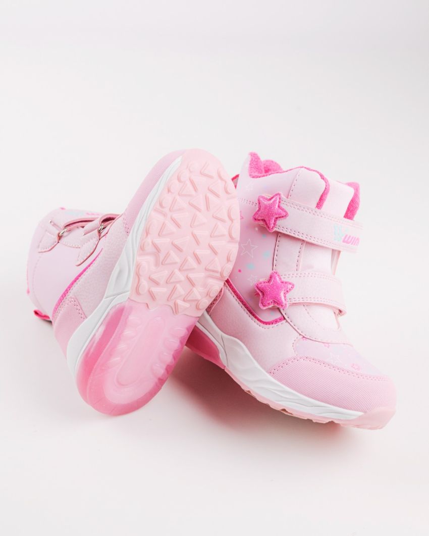 Wink - Mimas pink LED lights kids boots
