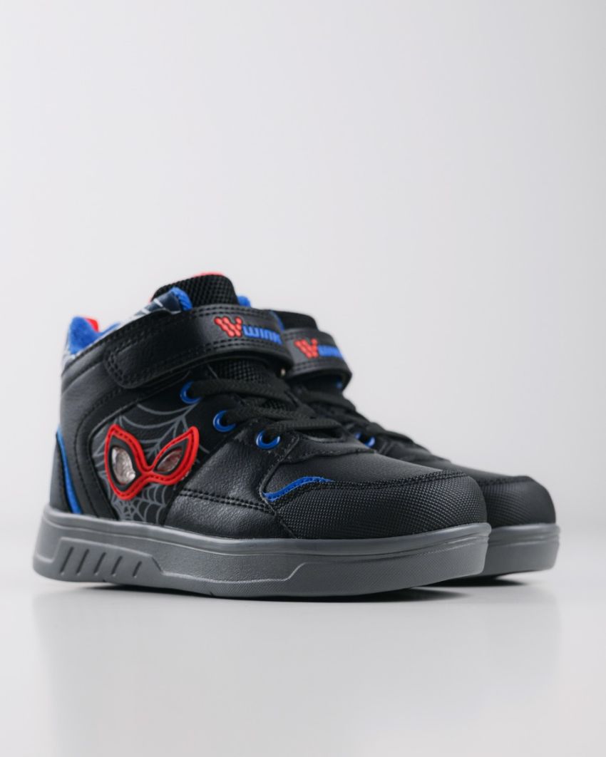 Wink - Arane black LED lights kids sneakers