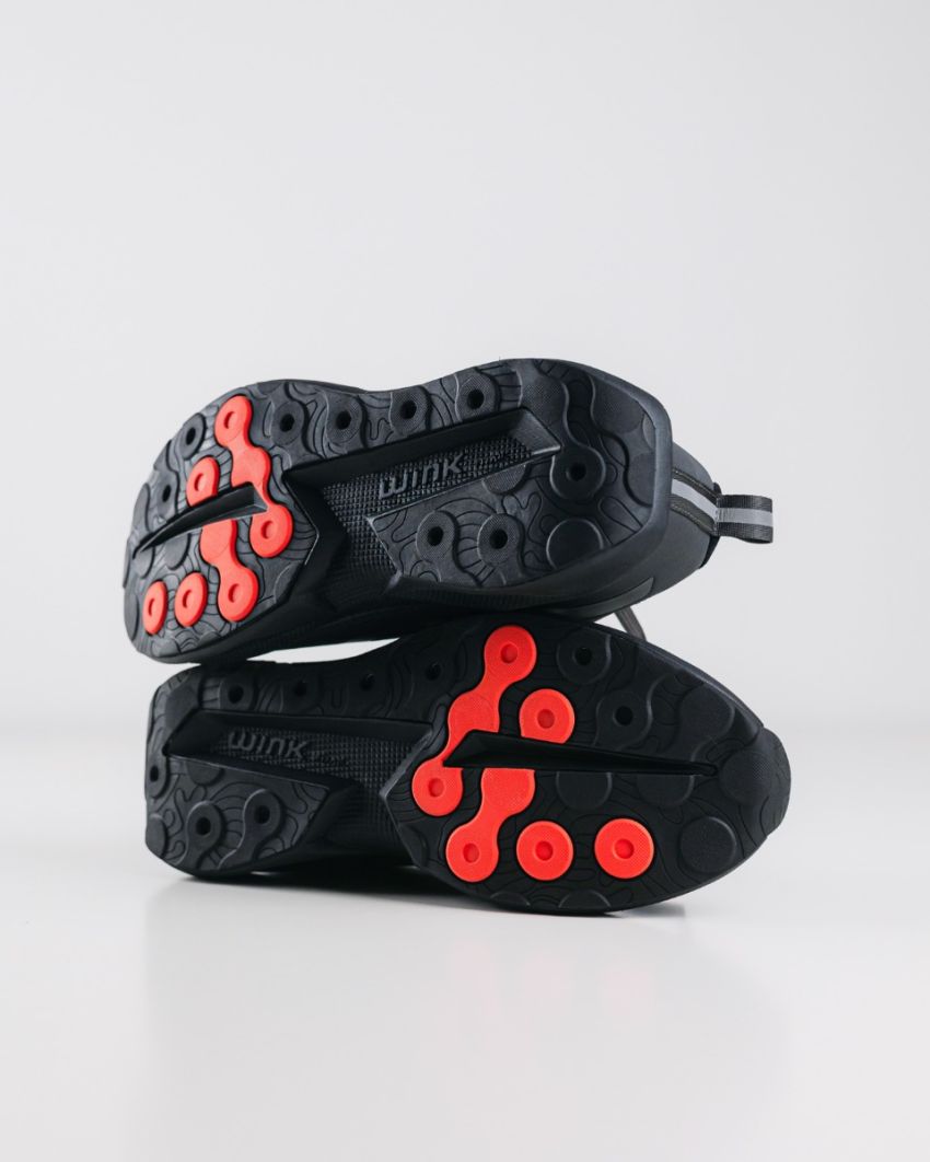Wink - Zenith Grid fekete férfi fitnesz cipő futócipő
