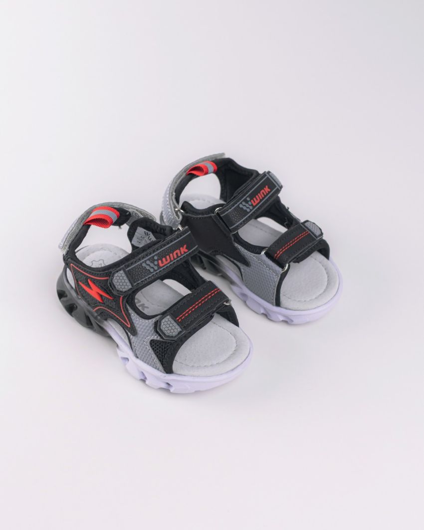 Wink - Zzap black LED lights baby sandals