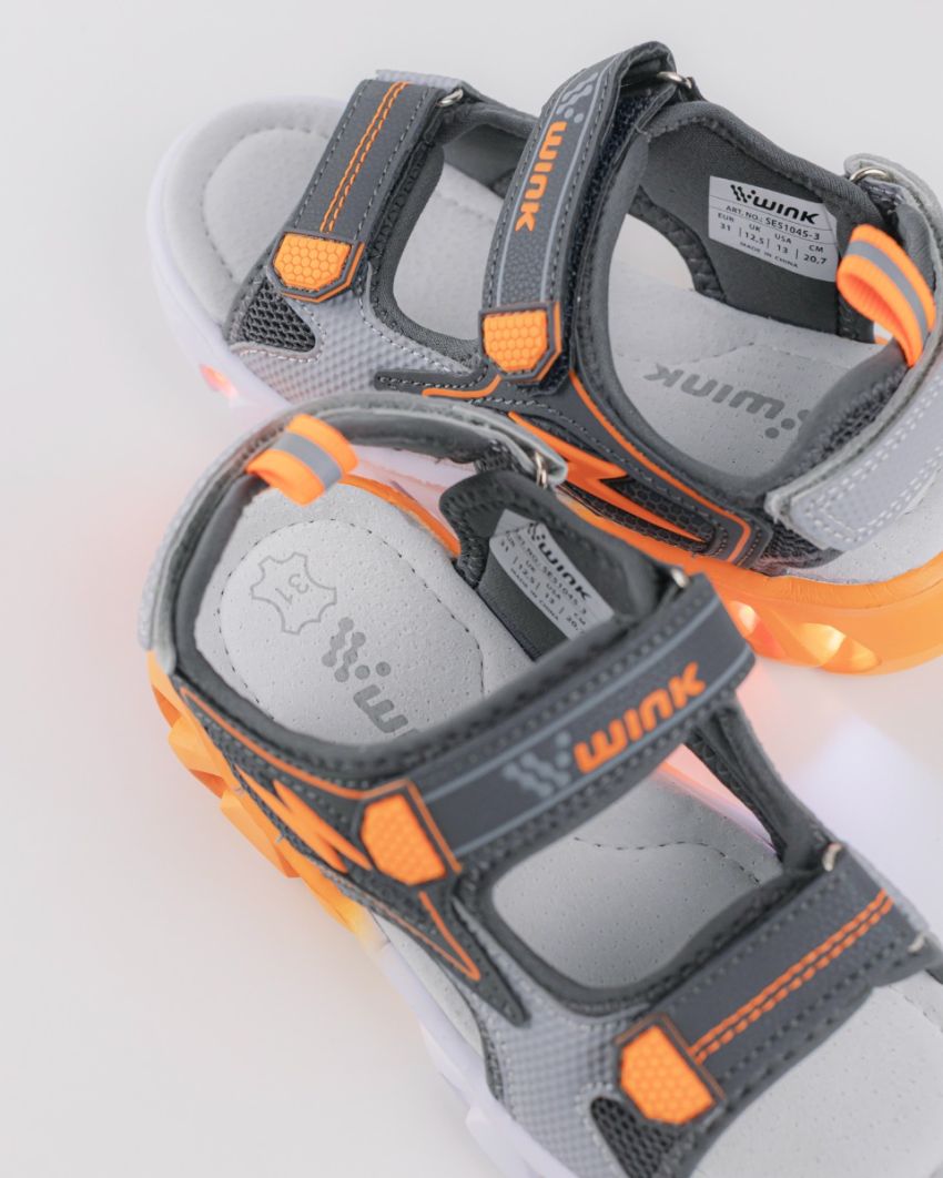 Wink - Zzap grey LED lights kids sandals