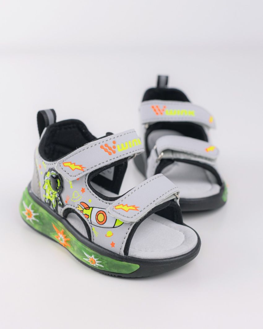 Wink - XYL grey LED lights baby sandals
