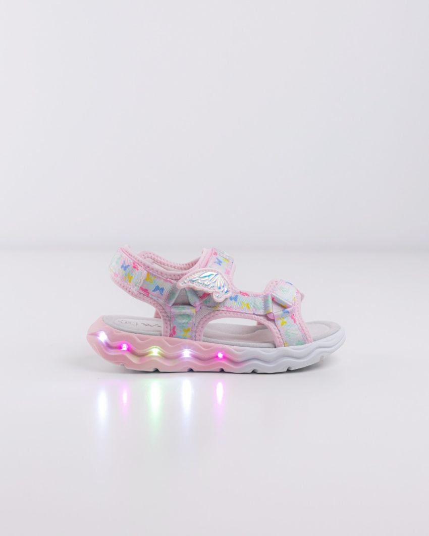 Wink - Regina Ply pink LED lights kids sandals