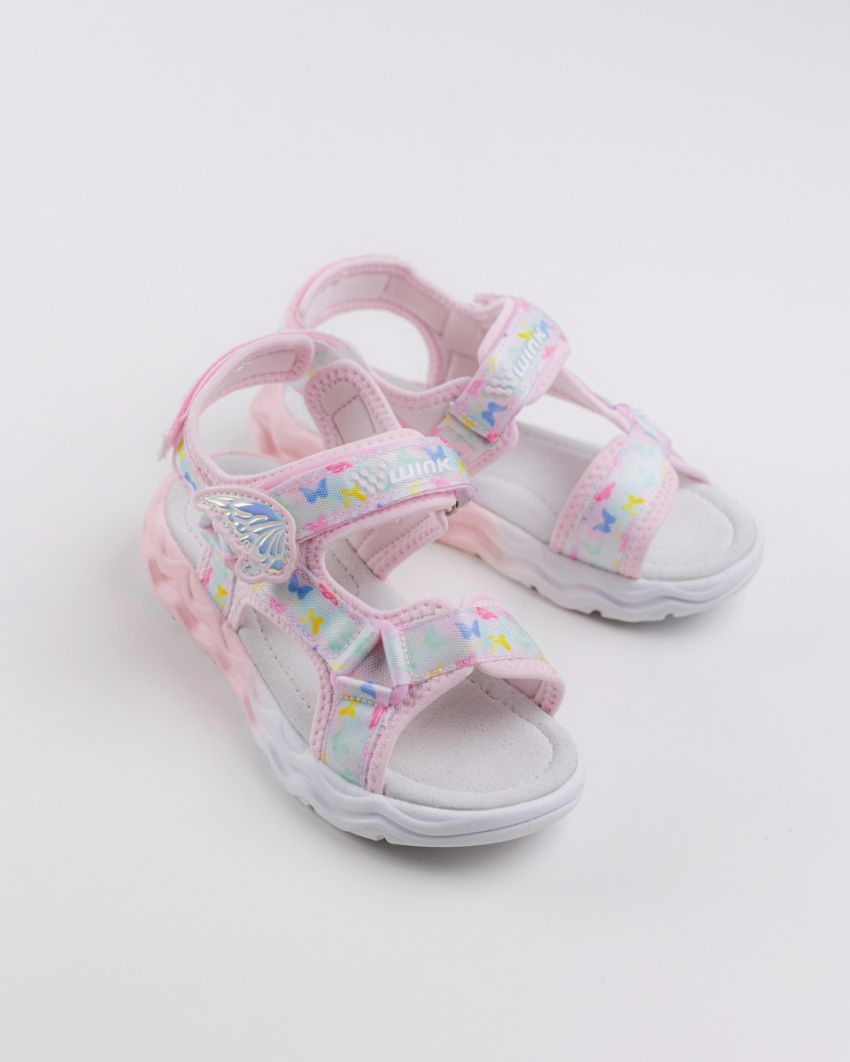 Wink - Regina Ply pink LED lights kids sandals