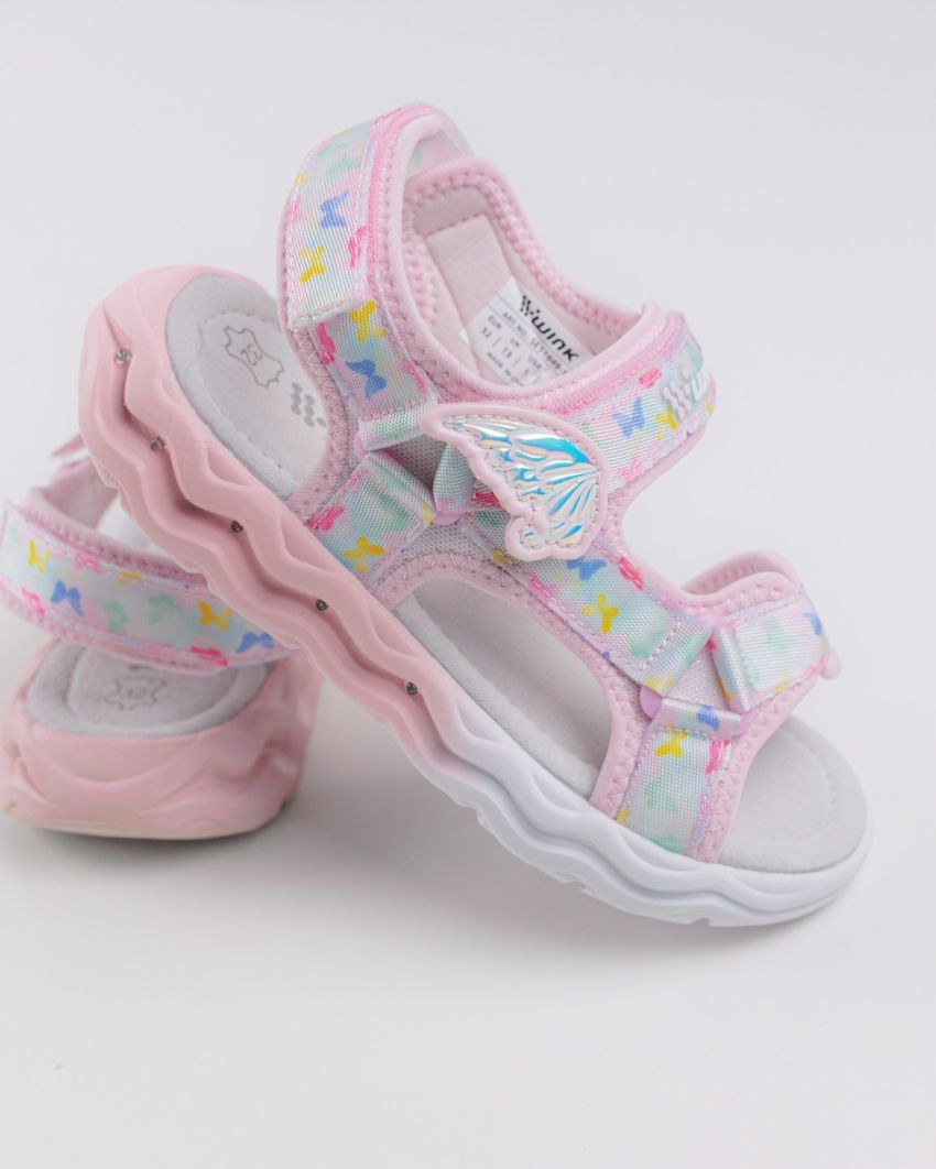 Wink - Regina Ply pink LED lights kids sandals