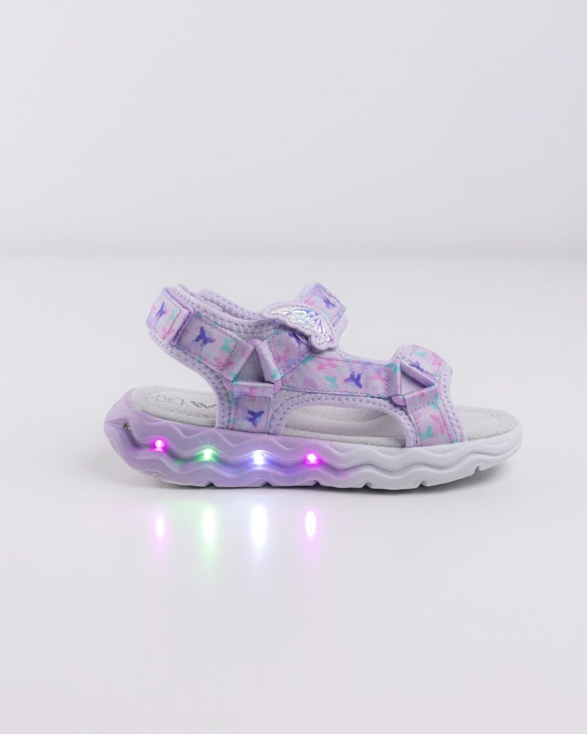 Wink - Regina Ply purple LED lights kids sandals