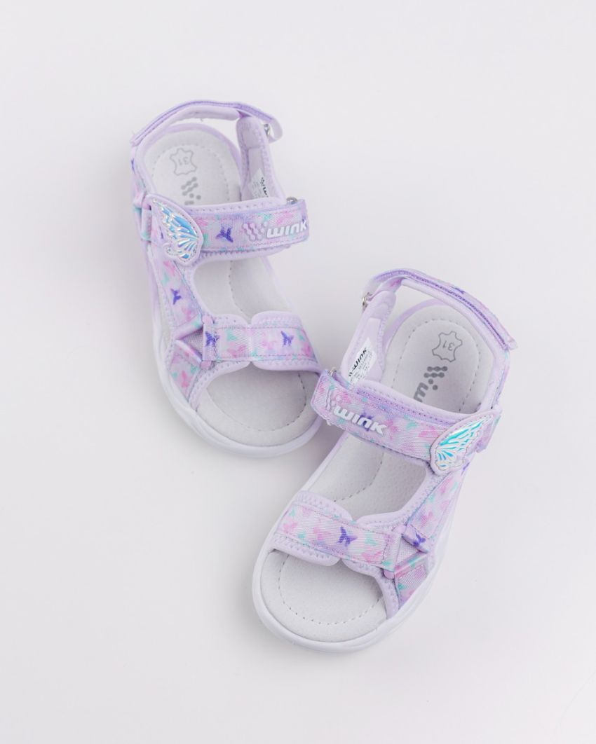 Wink - Regina Ply purple LED lights kids sandals