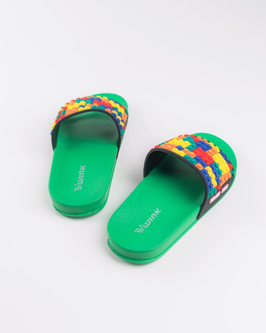 Wink - Impar green kids slippers